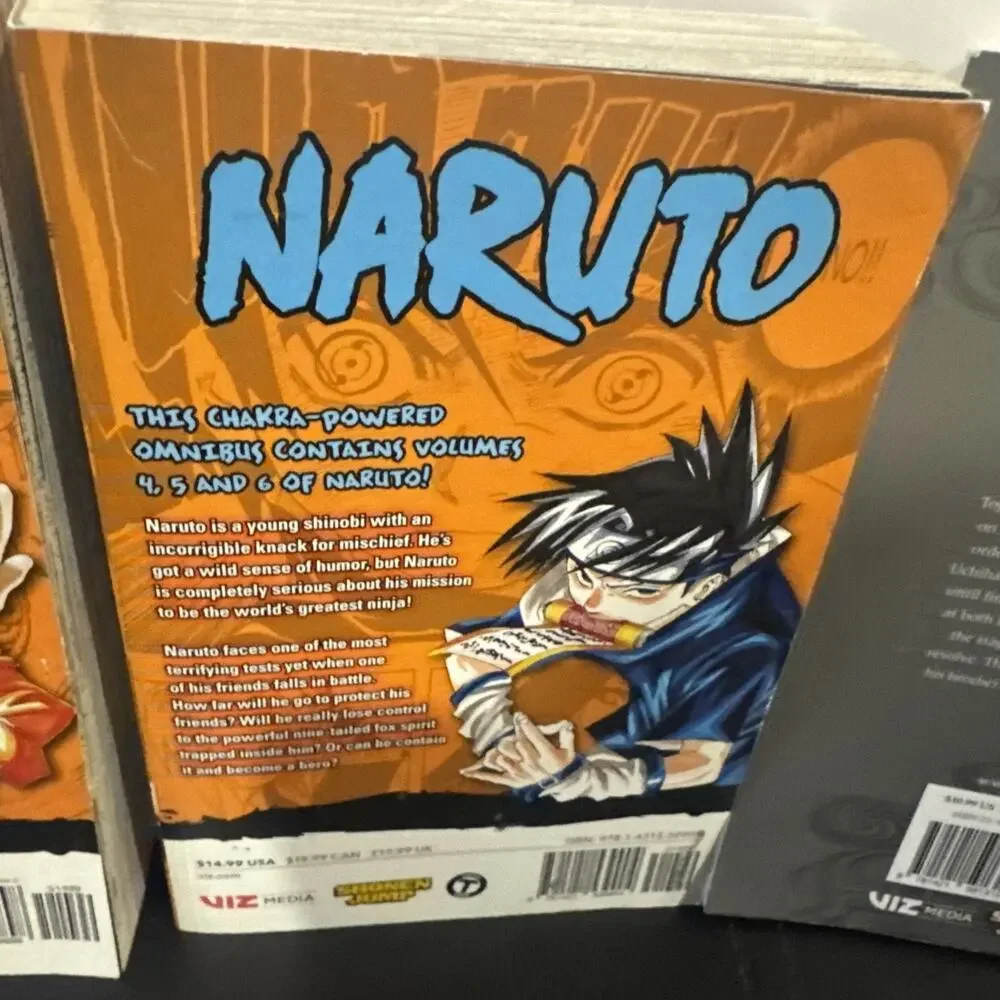 Naruto 3-in-1 Vols 1-6 & Itachi’s Story Midnight Light Novel Manga Viz Set
